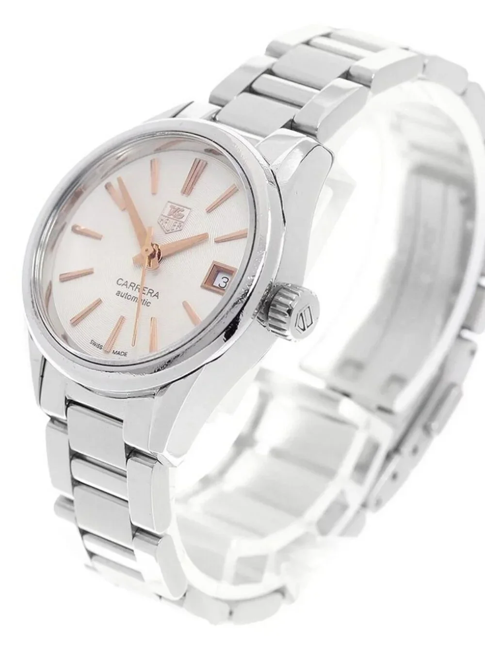 TAG HEUER Carrera Caliber 9 WAR2412-3 Silver Dial Automatic Ladies Watch_951503